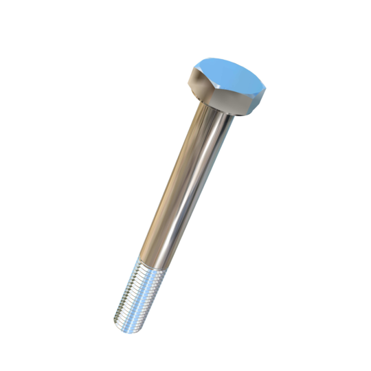Titanium 1/4-28 X 2-1/4 UNF Allied Titanium Hex Head Bolt (No Dimple)